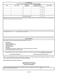 Form SFN60853 Grain Claim Form - North Dakota, Page 2