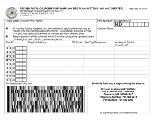 Document preview: Form SFN60851 Revised Total Coliform Rule Sampling Site Plan (Systems 1,001 and Greater) - North Dakota