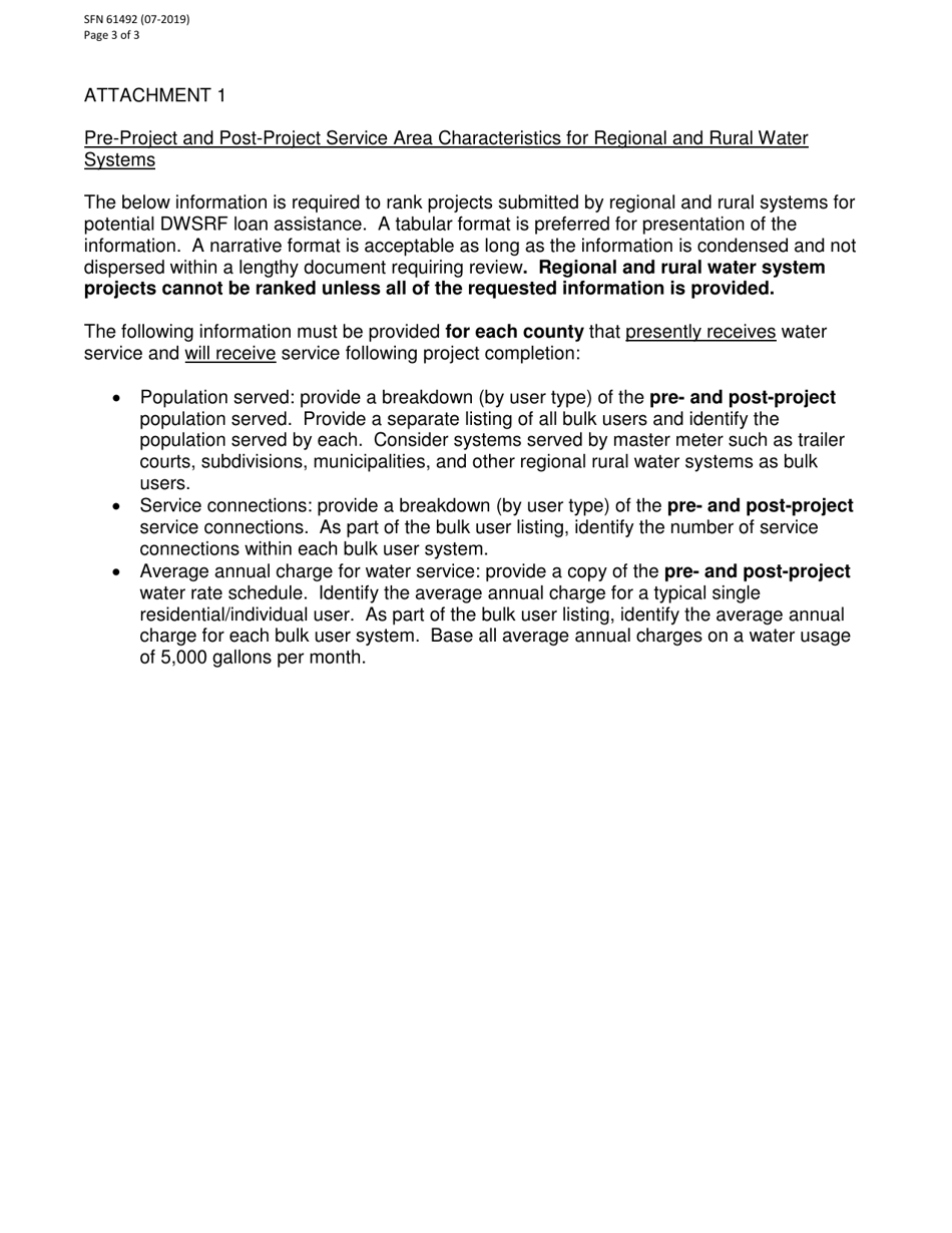 Form SFN61492 Project Update Questionnaire for Potential Financial Assistance Through the Drinking Water State Revolving Fund (Dwsrf) Program - North Dakota, Page 3