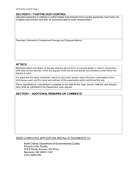 Form SFN52724 Permit Application for Contaminated Soil Treatment Facility - North Dakota, Page 3