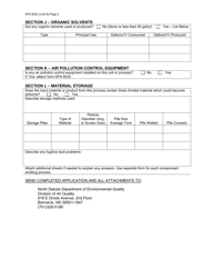 Form SFN8520 Permit Application for Manufacturing or Processing Equipment - North Dakota, Page 3
