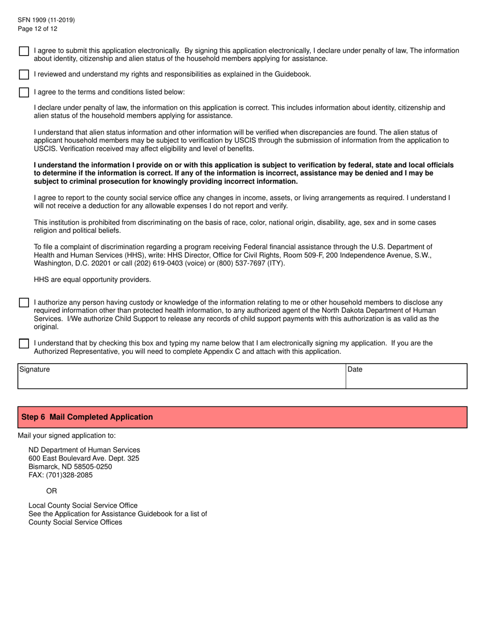 Form SFN1909 Application for Health Coverage and Help Paying Costs - North Dakota, Page 13