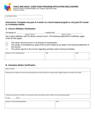 Document preview: Form SFN53379 Child and Adult Care Food Program Affiliation Disclosures - North Dakota