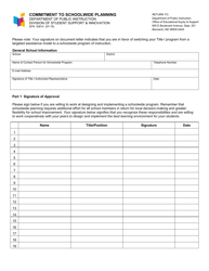 Form SFN53614 Commitment to Schoolwide Planning - North Dakota