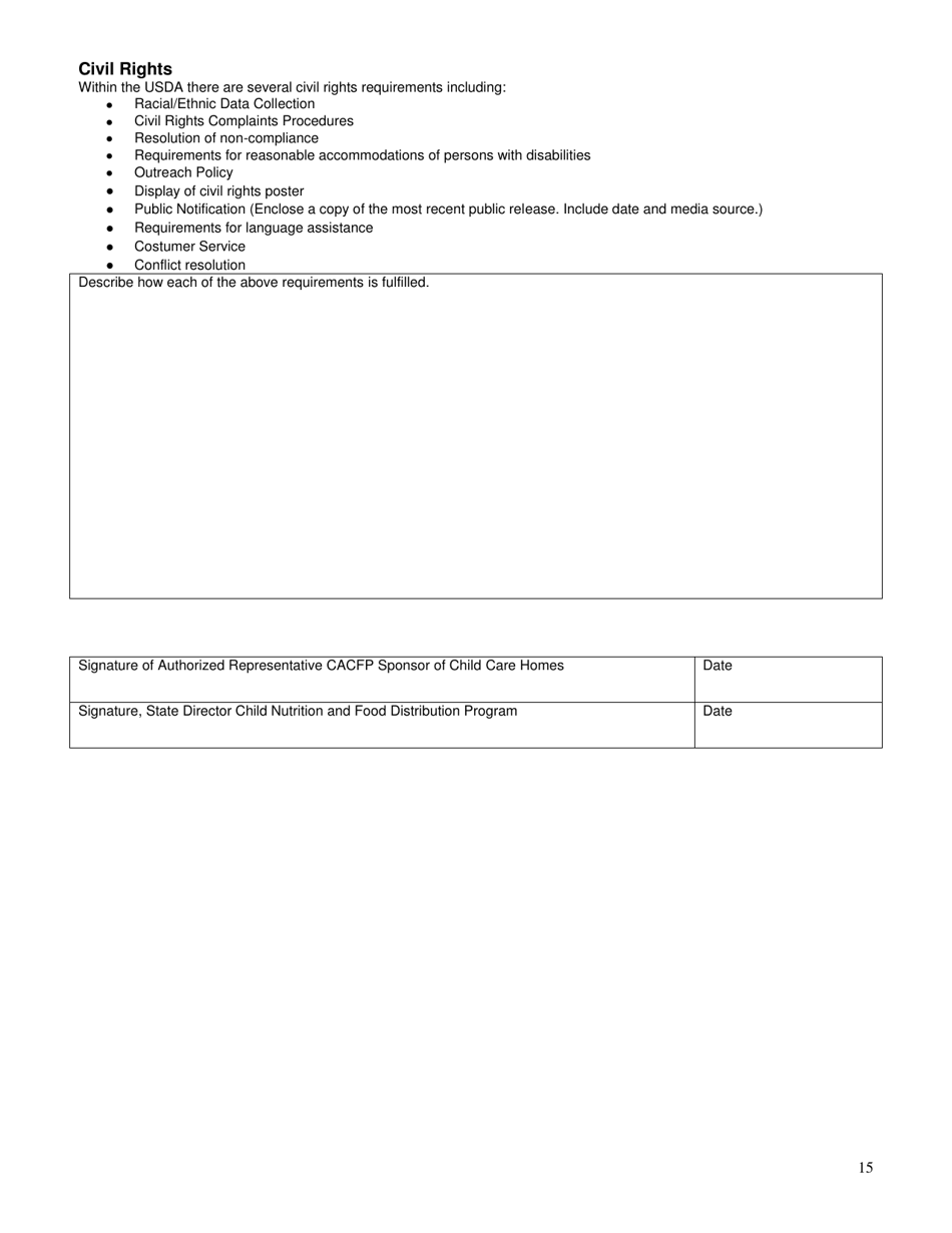 Form SFN52474 Family Child Care Home Sponsor Management Plan - North Dakota, Page 15