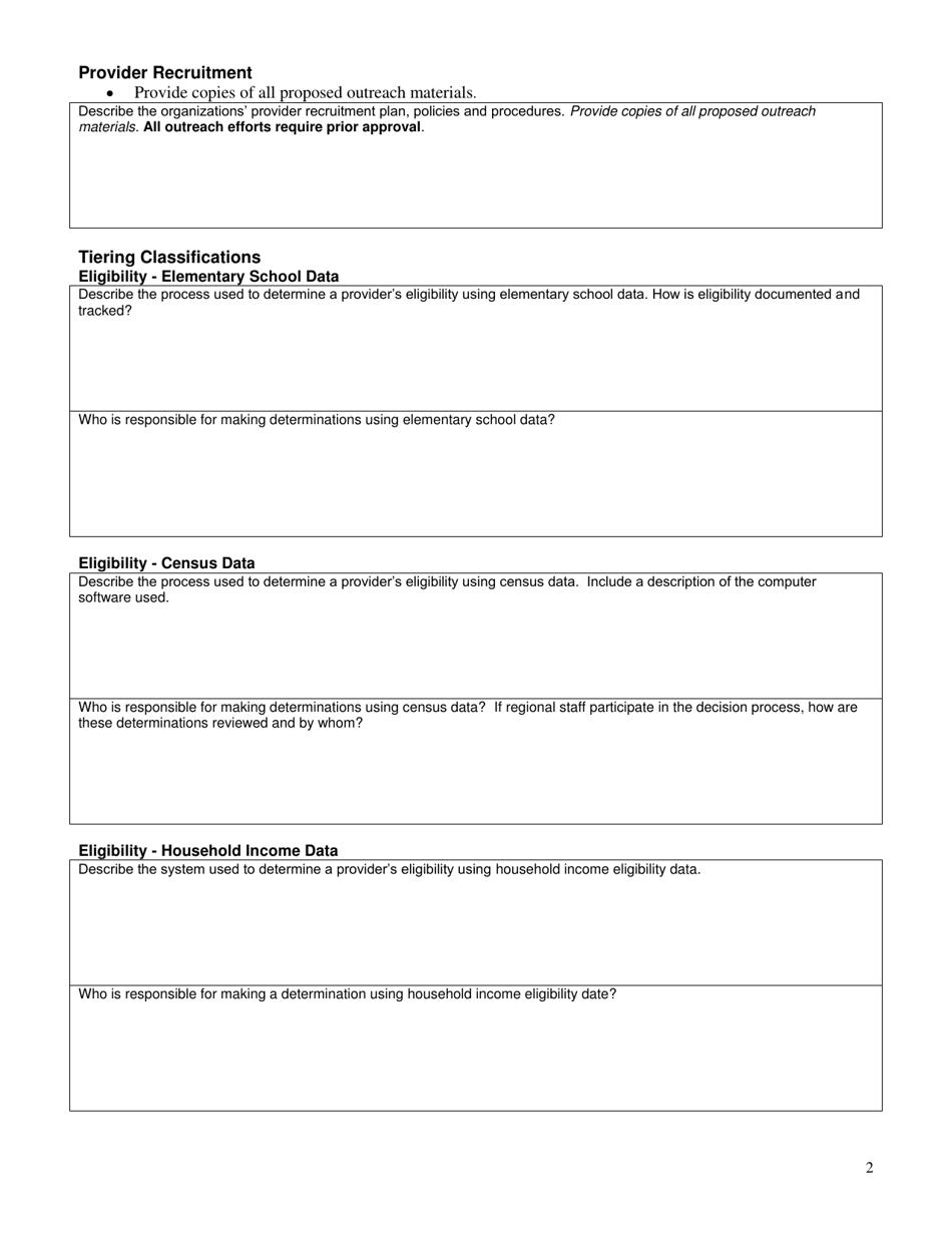 Form SFN52474 Family Child Care Home Sponsor Management Plan - North Dakota, Page 2