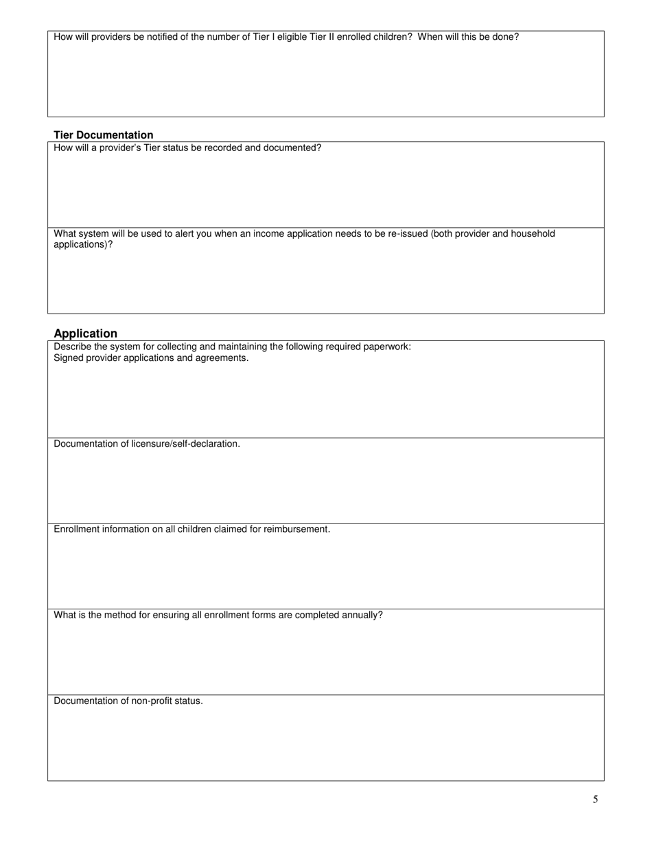 Form SFN52474 Family Child Care Home Sponsor Management Plan - North Dakota, Page 5