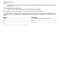 Form SFN52903 Summer Food Service Program Agreement - North Dakota, Page 3