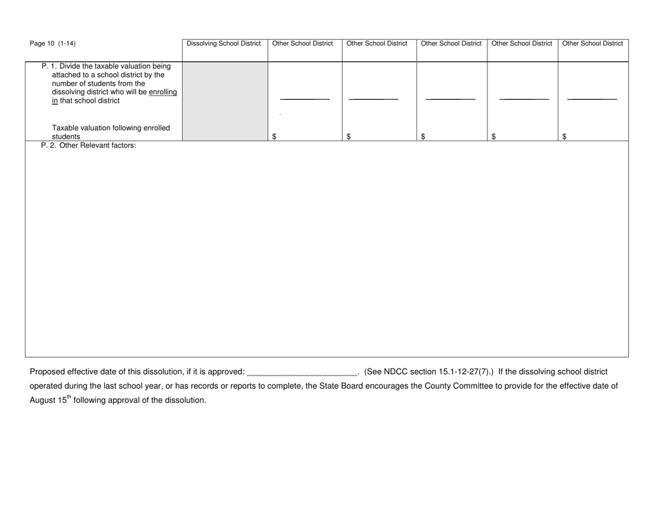 Form SFN50426 Informational Sheet for Dissolutions - North Dakota, Page 10