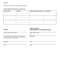Form SFN17165 Adopt-A-highway Agreement - North Dakota, Page 2