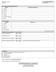 Form SFN61547 New Product Submittal - North Dakota, Page 2