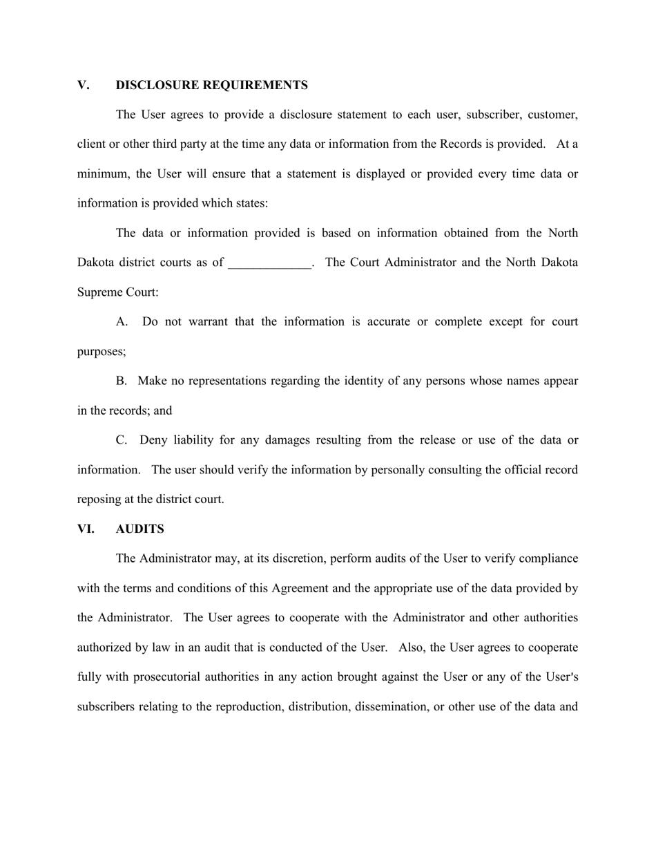 Bulk Data Access Agreement - North Dakota, Page 3