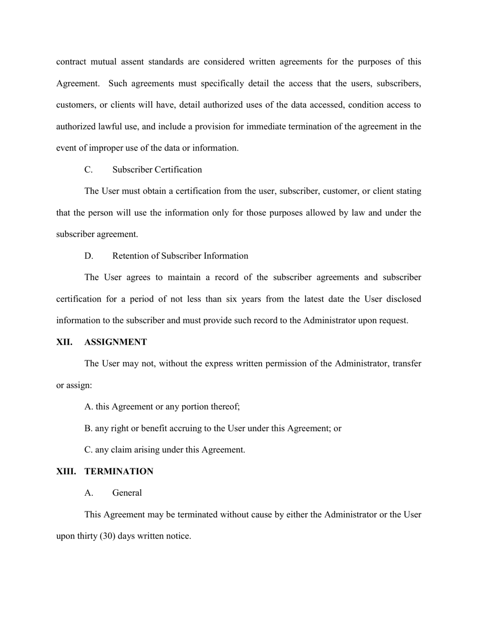 Bulk Data Access Agreement - North Dakota, Page 7