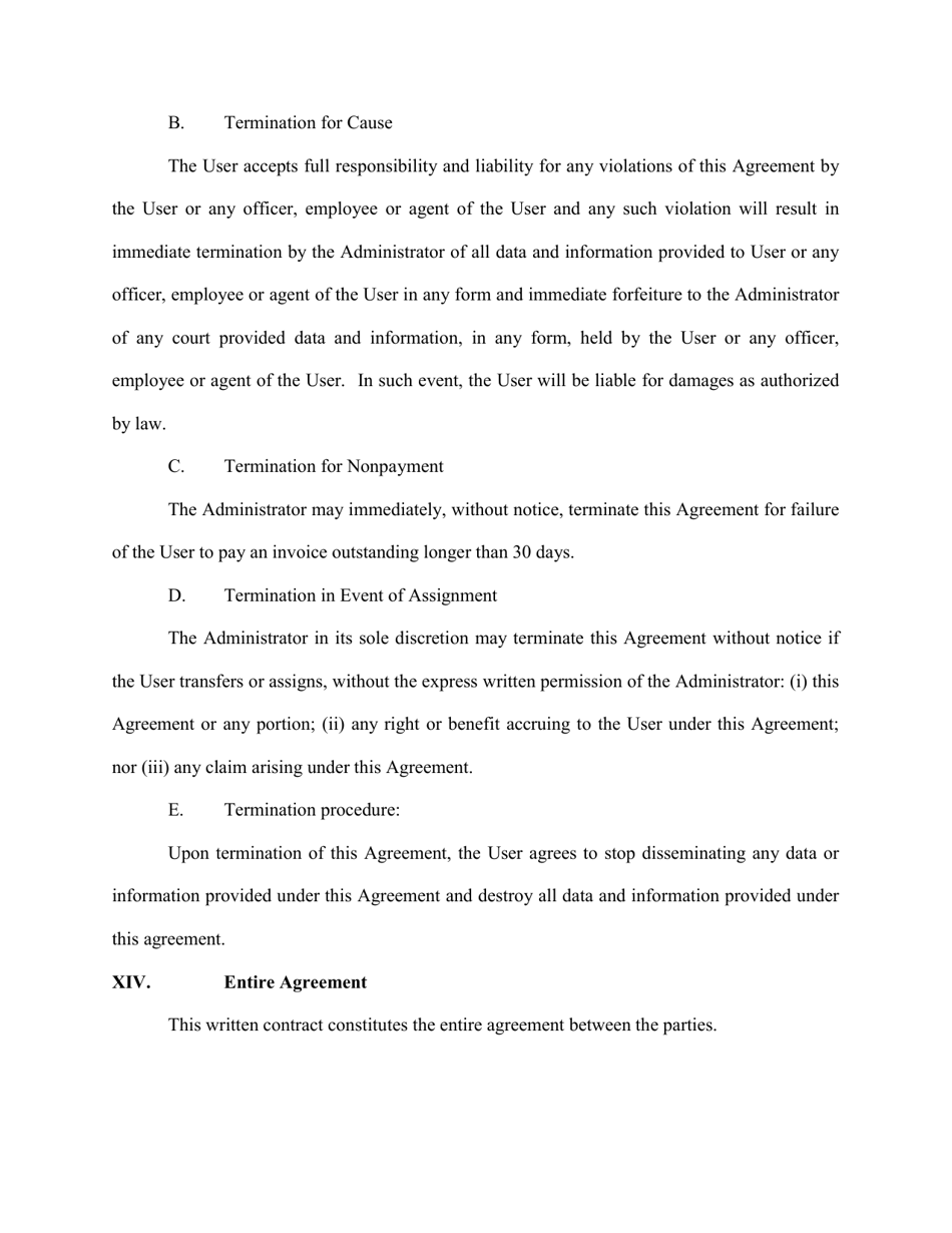 Bulk Data Access Agreement - North Dakota, Page 8