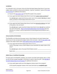 Answering a Civil Summons and Complaint Checklist - North Dakota, Page 2