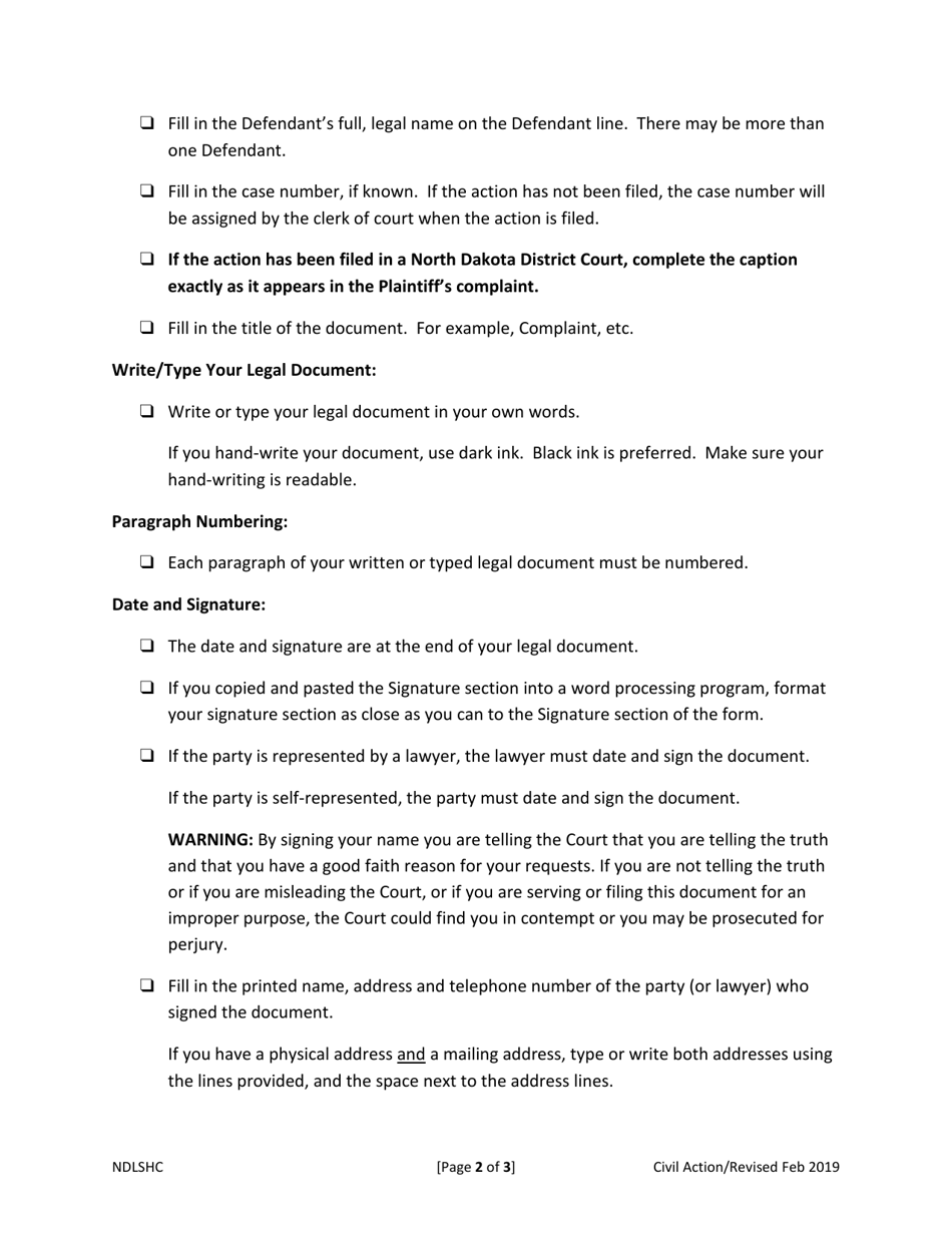 Caption and Signature - North Dakota, Page 4