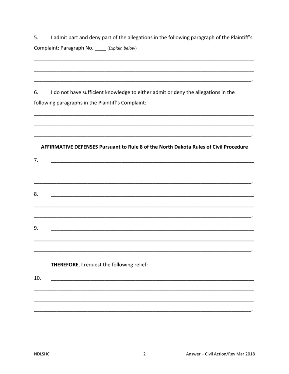 Answer - North Dakota, Page 2