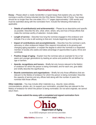 Ohio Senior Citizens Hall of Fame Nomination Form - Ohio, Page 3