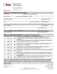 Form REPL-18003 Appraisal Management Company Application - Ohio, Page 4