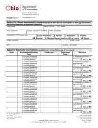 Form REPL-18003 Appraisal Management Company Application - Ohio, Page 6
