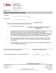 Form REPL-18003 Appraisal Management Company Application - Ohio, Page 8