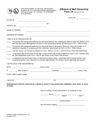 Form 7A Affidavit of Well Ownership - Ohio, Page 2