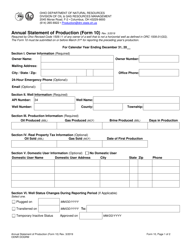 Form 10 Annual Statement of Production - Ohio, Page 3