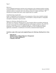 Checklistto Submit a Ground-Water Modeling Report for Odnr to Review - Ohio, Page 9