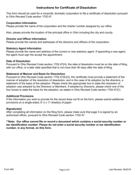 Form 560 Certificate of Dissolution (Nonprofit, Domestic Corporation) - Ohio, Page 6