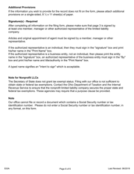 Form 533A Articles of Organization for a Domestic Limited Liability Company - Ohio, Page 6