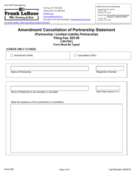 Form 545 Amendment/ Cancellation of Partnership Statement (Partnership / Limited Liability Partnership) - Ohio, Page 2