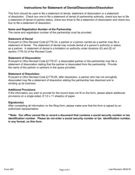 Form 567 Statement of Denial / Dissociation / Dissolution (Partnership / Limited Liability Partnership) - Ohio, Page 4