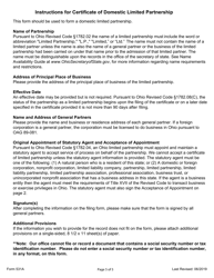 Form 531A Certificate of Domestic Limited Partnership - Ohio, Page 5