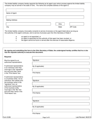 Form 533B Registration of a Foreign Limited Liability Company - Ohio, Page 3