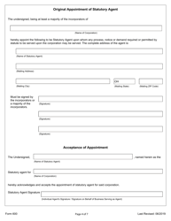 Form 600 Initial Articles of Incorporation for a Cooperative Association - Ohio, Page 4
