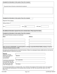 Form 524A Trade Name or Fictitious Name Registration Update - Ohio, Page 3