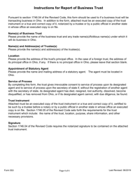 Form 553 Report of Business Trust (For Domestic or Foreign Business Trust) - Ohio, Page 4