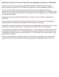 Form 31-Z Statement of Disposal of Excess Funds and Excess Aggregate Contributions - Ohio, Page 2