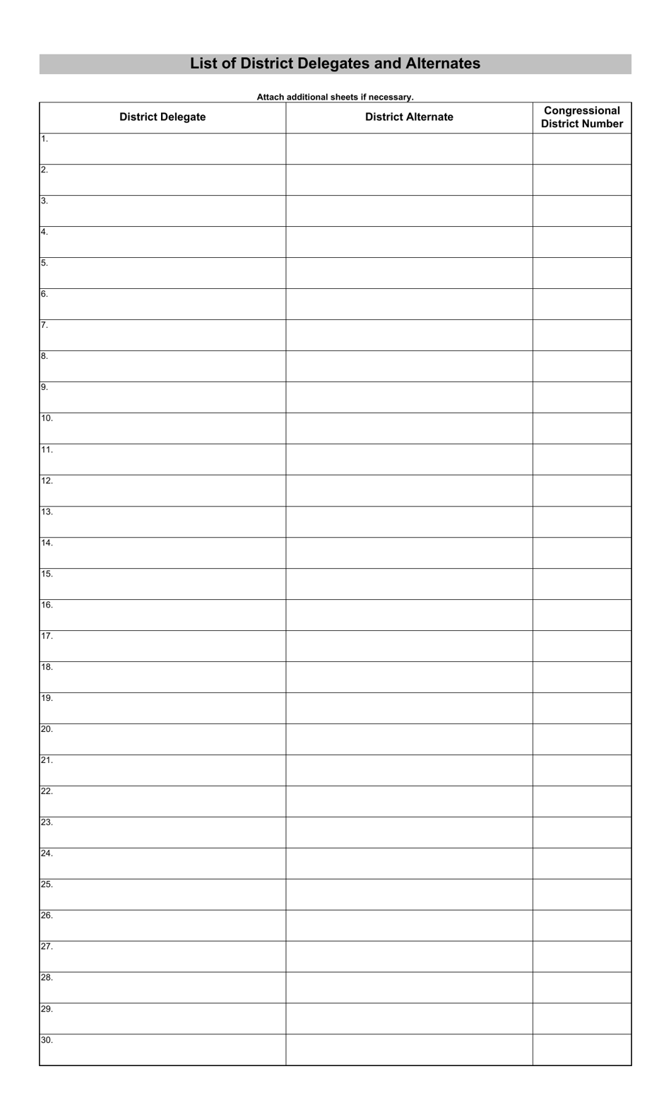 Form 1-C Declaration of Candidacy and Consent for Use of Name  Party Primary  President: Designation of Delegates and Alternates and Consent for Use of Name - Ohio, Page 2