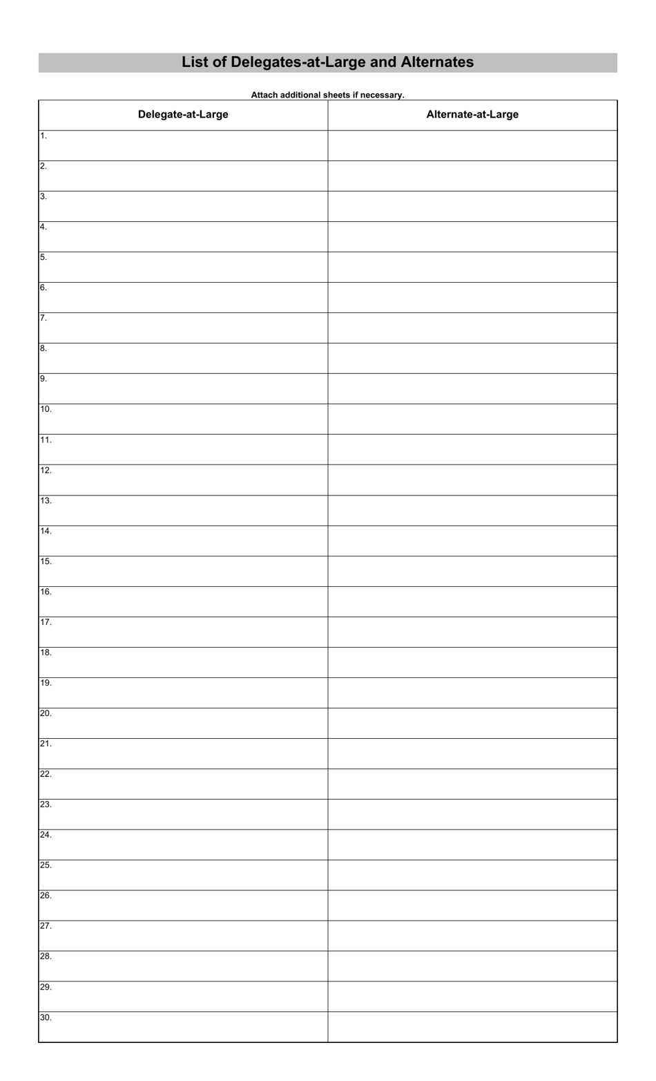 Form 1-C Declaration of Candidacy and Consent for Use of Name  Party Primary  President: Designation of Delegates and Alternates and Consent for Use of Name - Ohio, Page 4
