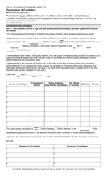 Form 2-Q &quot;Declaration of Candidacy - Party Primary - District Delegate / Alternate to the National Convention (Several Candidates) (Traditional)&quot; - Ohio