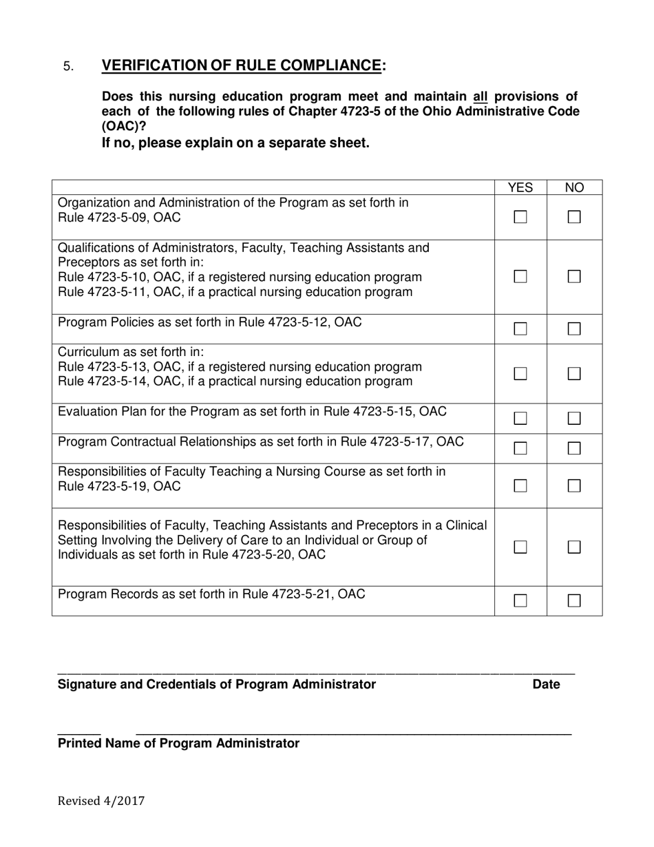 Conditional Approval Progress Report - Ohio, Page 3