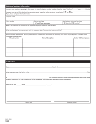 Form SI-6S (BWC-7213) Application to Add a Subsidiary to an Existing Self-insured Policy - Ohio, Page 2