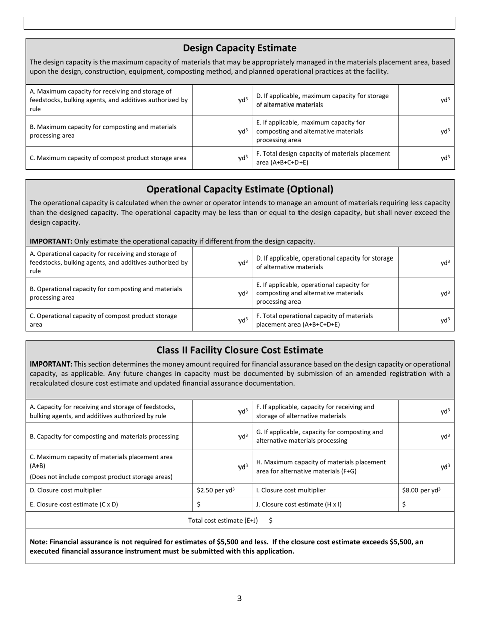 Composting Facility New Registration and Modification Application - Ohio, Page 3
