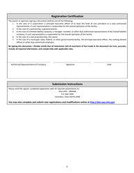Composting Facility New Registration and Modification Application - Ohio, Page 5