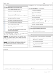 Class II Composting Inspection Checklist - Ohio, Page 2