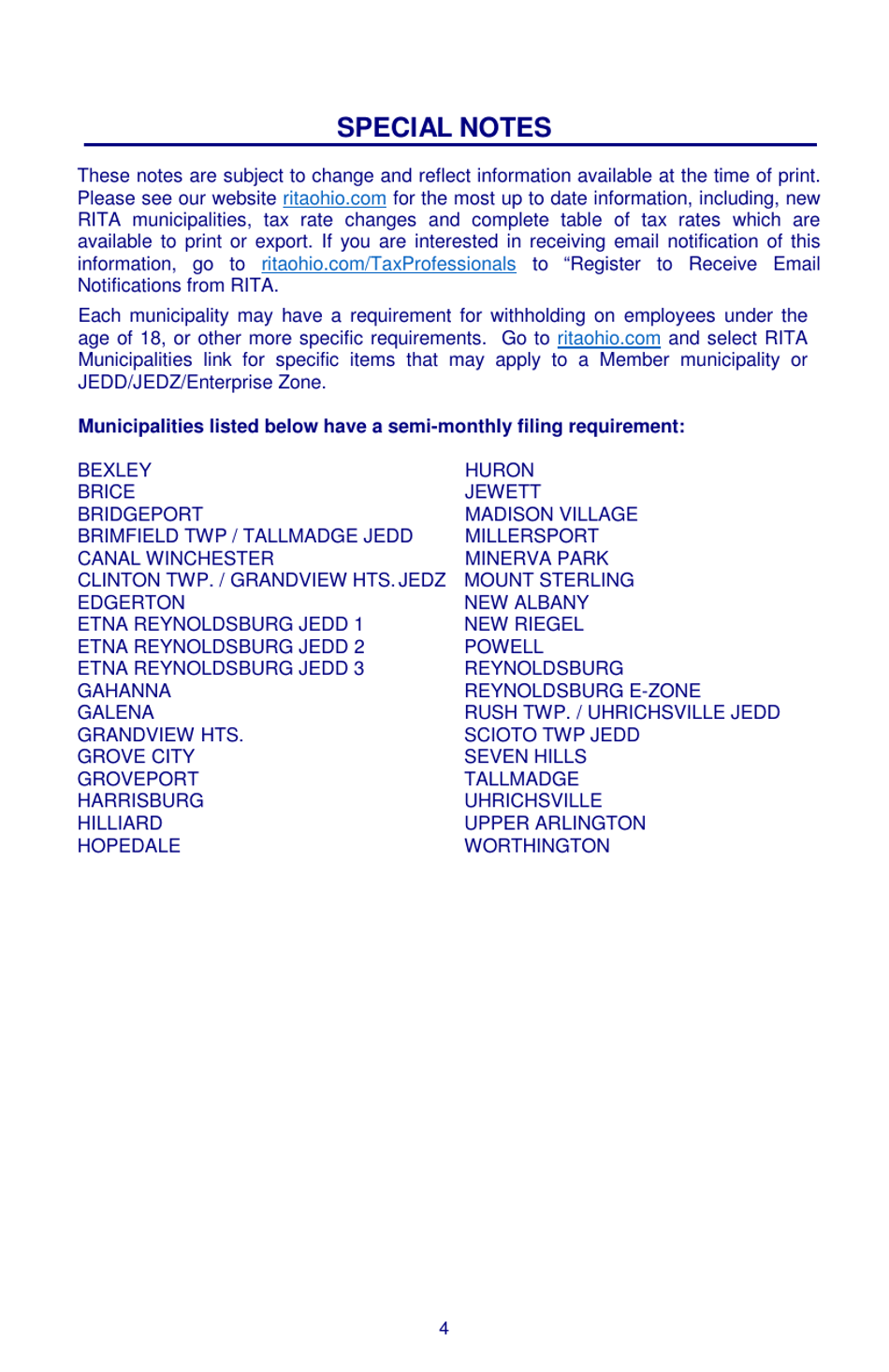 Instructions for Form 11 Employers Municipal Withholding Statement - Ohio, Page 5