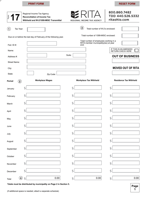 Form 17  Printable Pdf