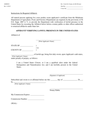 Form AEMS024 Poultry Waste Applicator Certification - Oklahoma, Page 2