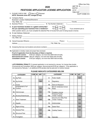 Pesticide Applicator License Application - Oklahoma, Page 2